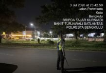 Satlantas Polresta Bengkulu Gelar Patroli Malam, Antisipasi Balap Liar dan Kejahatan Jalanan