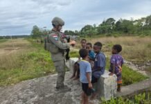 Langkah Kecil, Rasa Aman yang Besar: Patroli Humanis Satgas Ops Damai Cartenz Hangatkan Kenyam