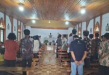 Jaga Keamanan Ibadah Minggu, Polres Rejang Lebong Perkuat Pengamanan Gereja