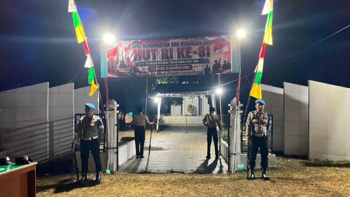 Kenang Jasa Para Pahlawan, Polres Kaur Gelar Apel Kehormatan dan Renungan Suci
