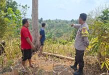 Bhabinkamtibmas Polsek Maje Imbau Warga Cegah Karhutla di Tengah Musim Kemarau