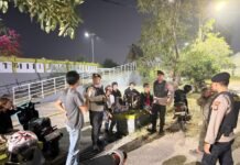 Ditpamobvit Polda Bengkulu Gelar Patroli Dialogis Malam, Sasar Objek Vital dan Tempat Keramaian