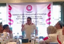 Tatap Pemilu 2029, Partai Rakyat Indonesia Gelar Konsolidasi Penguatan Struktur di Bengkulu