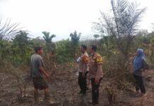 Polres Kaur Cek Titik Api Kebakaran Lahan Warga di Desa Wayhawang Kec. Maje