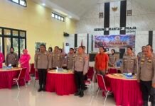 Polres Mukomuko Ikuti Syukuran Hari Jadi ke-78 Polwan Republik Indonesia Secara Virtual