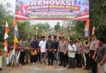 Jembatan Merah Putih Diresmikan, Polres Kepahiang dan Warga Gotong Royong Buka Akses Masyarakat