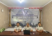 Rutan Manna Ikuti Rapat Penyerahan Arsip Statis Kemenimipas Secara Hybrid