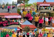 Semarak HKGB ke-74 Tahun 2026, Bhayangkari Cabang Kaur Gelar Senam Bersama dan Bazar UMKM untuk Masyarakat