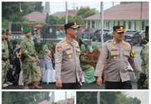 Kapolres Rejang Lebong Hadiri Sertijab Dandim 0409 dan Danyon 144 Jaya Yudha, Perkuat Sinergitas TNI-Polri