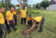 Dukung Quick Wins Kapolri, Polres Mukomuko Gelar Green Policing di Lapangan MTQ Pemda Mukomuko