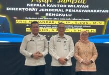 Lapas Arga Makmur Hadiri Pisah Sambut Kepala Kanwil Ditjenpas Bengkulu